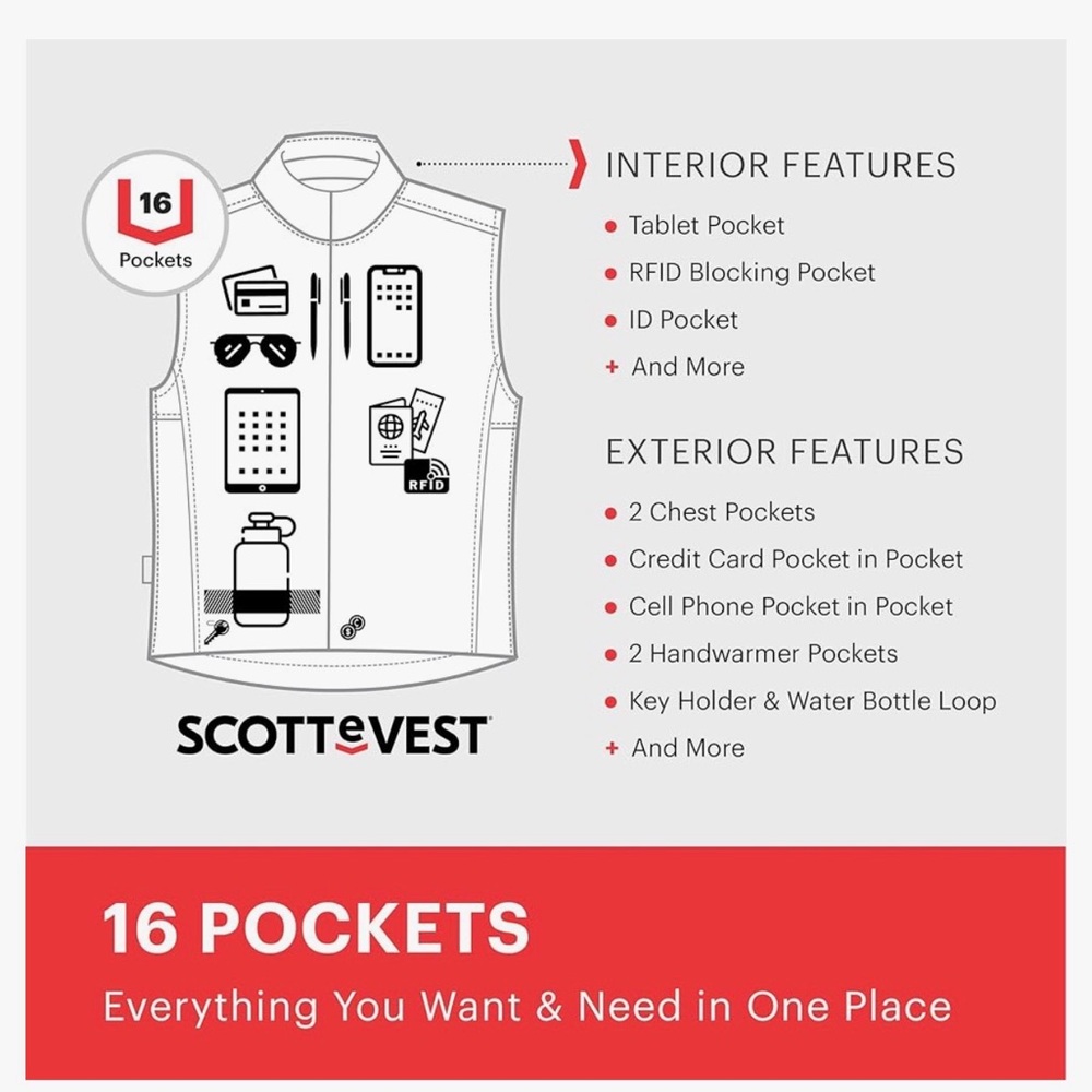 Scottevest Black Women's Utility Vest - Picture 4 of 4